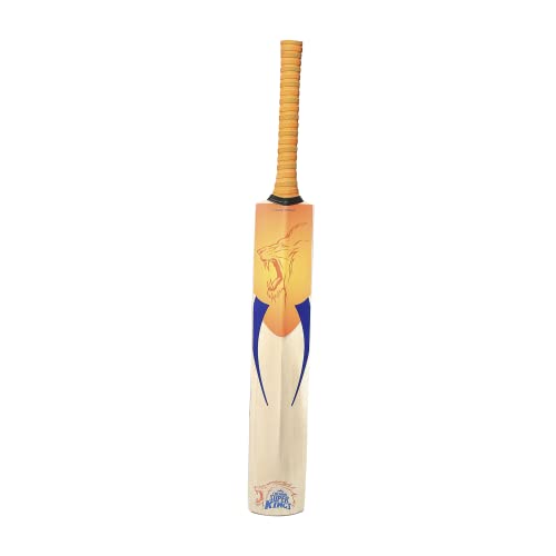 playR x Chennai Super Kings English Willow Bat, Premium Handcrafted CSK Cricket Bat for Power Shots, Durable, Lightweight for Training, Casual, Club M