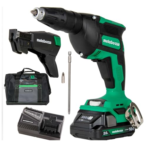 Metabo HPT W18DAQB 18V MultiVolt Cordless Drywall Screw Gun Kit with Collated Magazine