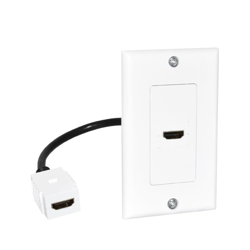 Newhouse Hardware HDMI Wall Plate White, 1-Pack