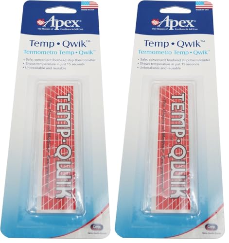 Apex Temp-Quik Forehead Strip Thermometer (Pack of 2)Amazon Basic Care Temple Touch Digital Thermometer, White (Pack of