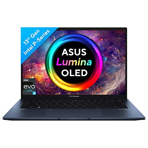 ASUS Zenbook 14 OLED (2023), Intel Core EVO i5-1340P 13th Gen, 14" (35.56 cm) 2.8K 90Hz OLED, Thin & Light Laptop (16GB/512GB SSD/Iris Xe/Win 11/Offic