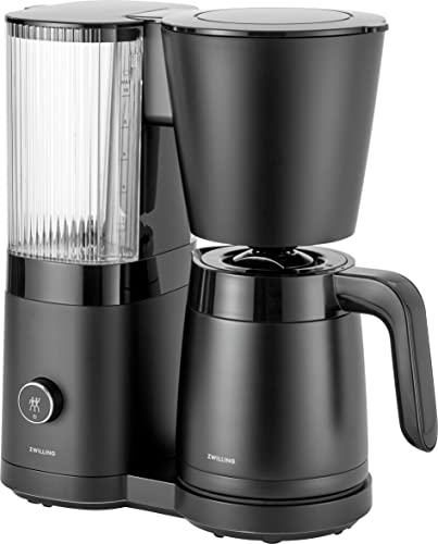 (-25%) ZWILLING ENFINIGY Filterkaffeemaschine mit 1.25l Thermokanne, Kaffeemaschine mit Boiler, Blooming-, Entkalkerfunktion, Edelstahl, Kunststoff, Schwarz