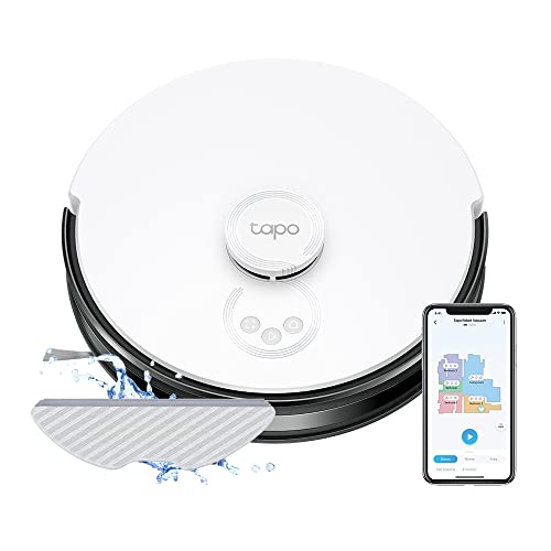 Tapo TP-Link RV30 Robot Vacuum Cleaner with Mop,4200Pa Hyper Suction Robotic Vacuum Works with Alexa&Google,Lidar&Gyro Dual Navigation,Auto-Charge,Rem