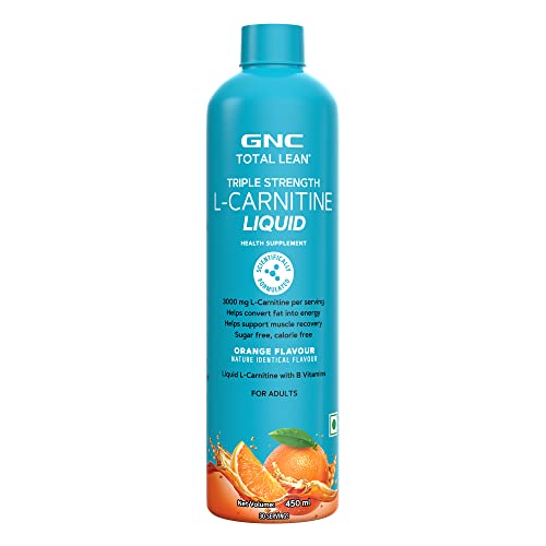 GNC Liquid L-Carnitine 3000mg | Triple Strength Formula | Converts Fat to Energy & Supports Lean Muscle | Fast-Acting for Weight Loss & Recovery | 450