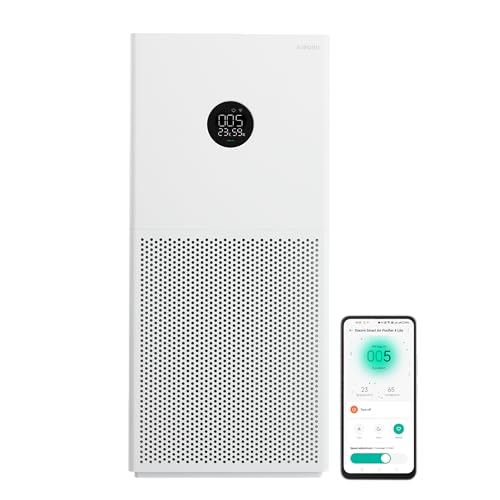 Xiaomi Air Purifier 4 Lite|160 Sq.ft. in 6 mins|3Stage HighEfficiencyFilter| laser sensor|AQI Monitor|360 m3/hr CADR covers 640 sq.ft.|App+Voice contr