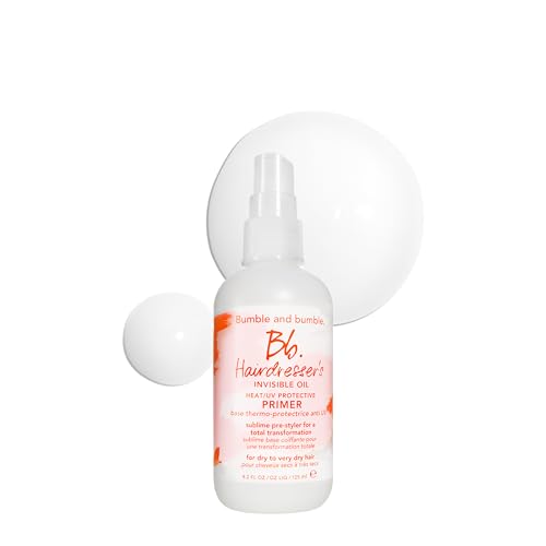 Bumble and bumble. Hairdresser's Invisible Oil Heat/UV Protection Leave-In Conditioner Hair Primer | Hydrating, Anti Frizz, Color Safe | Straight, Coily | With Argan Oil + Coconut Oil, 4.2 Fl Oz