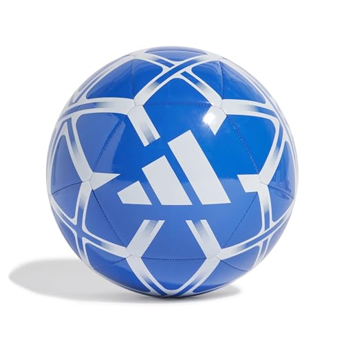 adidas Unisex Starlancer Club Soocer Ball, Blue/White, 4