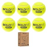 Boldfit Lightweight Rubber Tennis Balls for Court and Turf