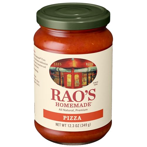 Rao's Homemade Classic Pizza Sauce, 12.3 oz, Keto Friendly, Tomato Sauce, Premium Quality Tomatoes from Italy, Natural Herbs, and Olive Oil