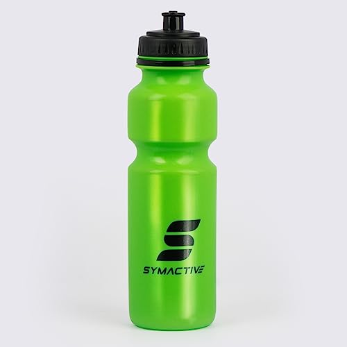 Amazon Brand - Symactive Leakproof Unbreakable Squeezable Sports Sipper Water Bottle with Push/Pull Cap | Anti-Slip Grip | LDPE Material | BPA-Free | 