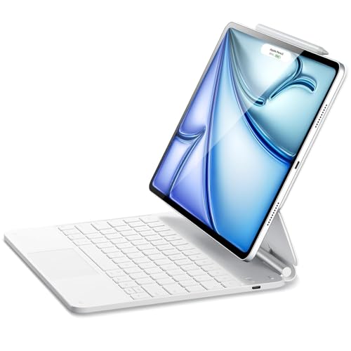 ESR iPad Air 11 Inch Case with Keyboard (M3/M2, 2025/2024) & iPad Pro 11/Air 5th/4th Gen Keyboard, Easy-Set Magnetic Stand, Portrait/Raised Modes, with Removable Protective Case, Black