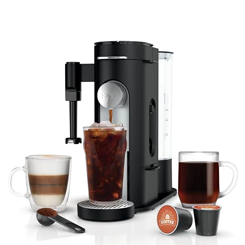 Ninja | Coffee Maker | Single Serve |Brew with Coffee Pods & Grounds| Compatible with K-Cup Coffee Pods | 4 Brew Styles, up to 24oz Cup Sizes & 56oz Removable Reservoir | Black | PB051