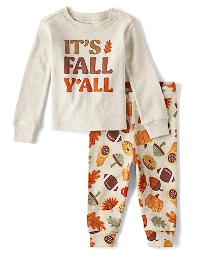 The Children's Place,Family Matching, Fall Harvest Pajama Sets, Cotton,H/T VANILLA,4T