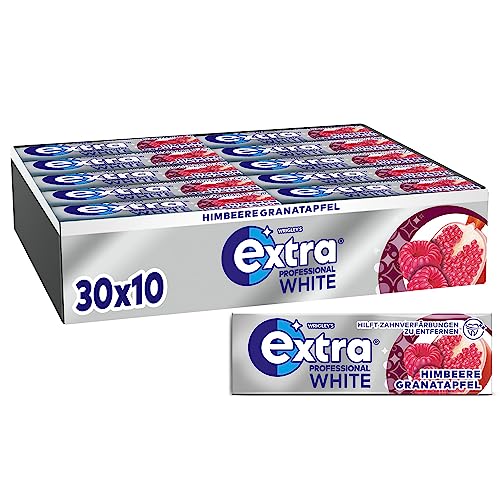 (-32%) Extra Professional Kaugummi, Zuckerfrei, Himbeere Granatapfel White, 30x10