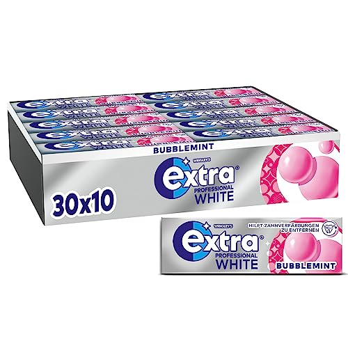 ⚡ BLITZDEAL (-72%) Extra Professional White Bubblemint, Zuckerfreier Kaugummi, Multipack mit 30x10 Dragees, Für frischen Atem