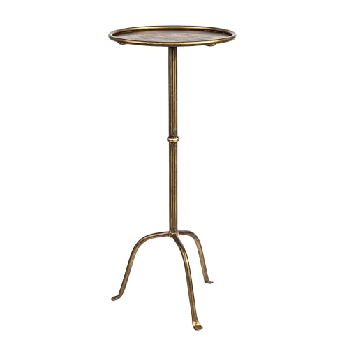 Metal Martini Cocktail Table, Antique Brass