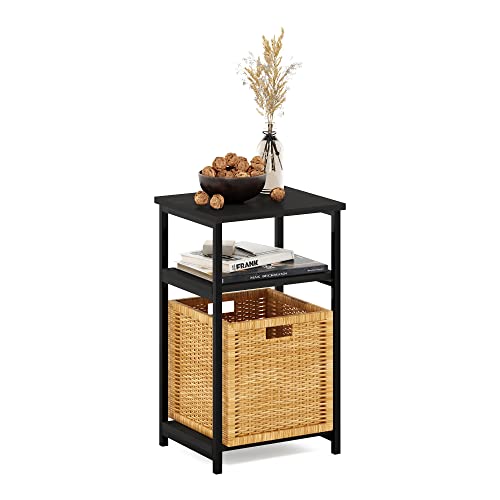 Furinno JUST 3-Tier Metal Frame Telephone Table, Espresso