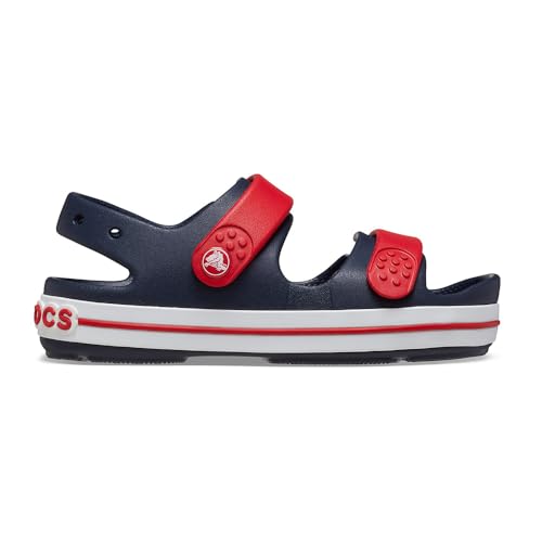 (-23%) Crocs Unisex Kinder Crocband Cruiser Sandal K Sandalen, Navy/Varsity Red, 32/33 EU