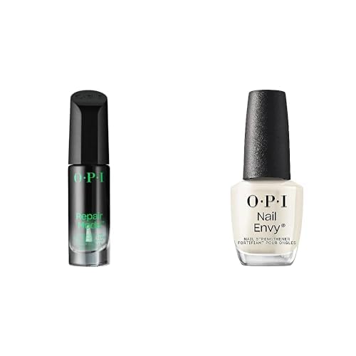 OPI Repair Mode Bond Building Nail Serum, Patented Ulti-Plex Technology ™, Keratin Protein, Clear, 0.3 fl oz + OPI Nail Envy, Strengthening Treatment, Clear, Original, 0.5 fl oz, Vegan Formula