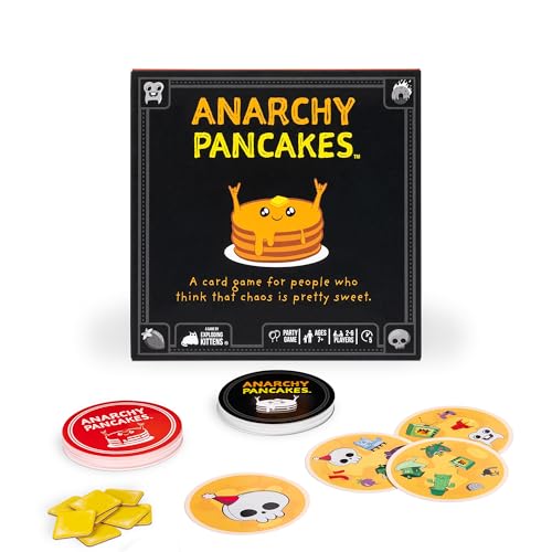 Exploding Kittens Anarchy Pancakes 2-6 Players - Ages 7+ - 5 Minutes to Play - Strategic and Chaotic Card Game - Party Game, Family Game Night, Kid and Adult Card Game
