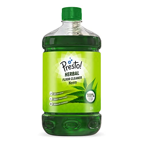 Amazon Brand - Presto! Disinfectant Surface & Floor Cleaner | Neem | 2.5 Litre | Kills 99.9% Germs | Suitable For Bathroom & Floor Surfaces Like Ceram