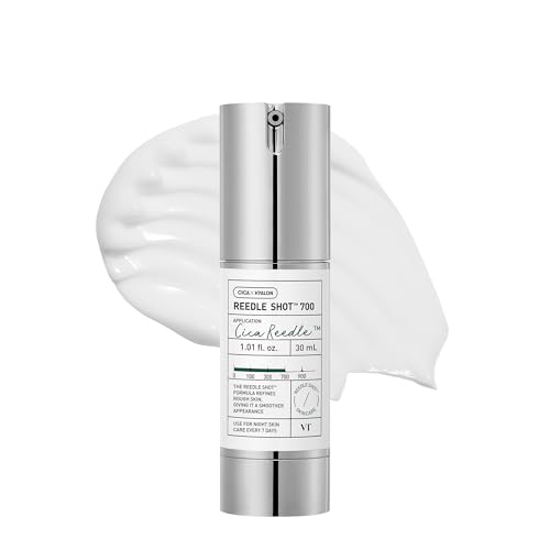 VT COSMETICS CICA Reedle Shot 700, Spicule Microneedling Serum for Pore Care&Exfoliation, Exosome&Centella Asiatica for Glass Skin, Acne&Blemish Care, Korean Liquid Skin Booster (1 Fl Oz / 30ml)