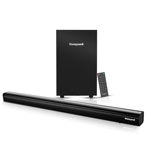 Honeywell Trueno U3000 Soundbar 200W, 2.1Ch Surround Sound Home Theatre, Deep Bass Down Firing Subwoofer, 3 EQ Modes, BT v5.3, AUX, USB, Optical Input