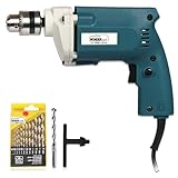 WONDERCUT WcEd10BCmb Drill Machine 10Mm With Free 13Pcs Hss Drill Bits 1Pc Masonary Bit Combo Blue