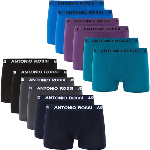 (-18%) ANTONIO ROSSI 12er-Pack Boxershorts Herren Baumwolle, Stretch-Bund