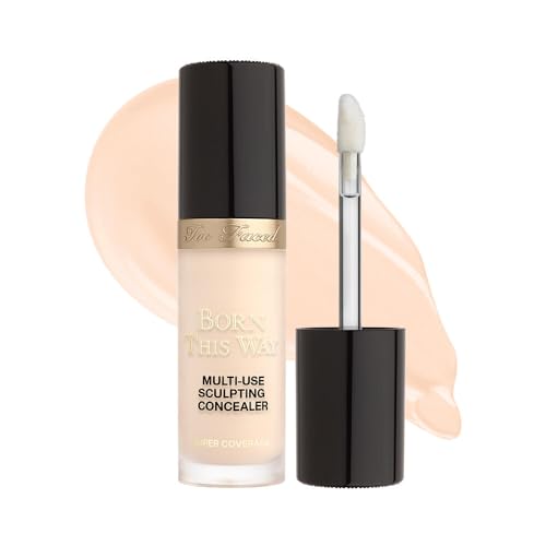 Too Faced Born This Way Super Coverage Multi-Use Concealer | Full Coverage, Non-Comedogenic, Oil Free + Long Lasting Concealer | Hyaluronic Acid, Coconut Water + Alpine Rose | 0.45 Fl Oz, Cloud