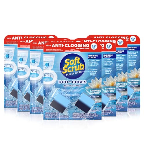 Soft Scrub in-Tank Toilet Cleaner 2ct Duo-Cubes, Sapphire Waters (Pack of 7)