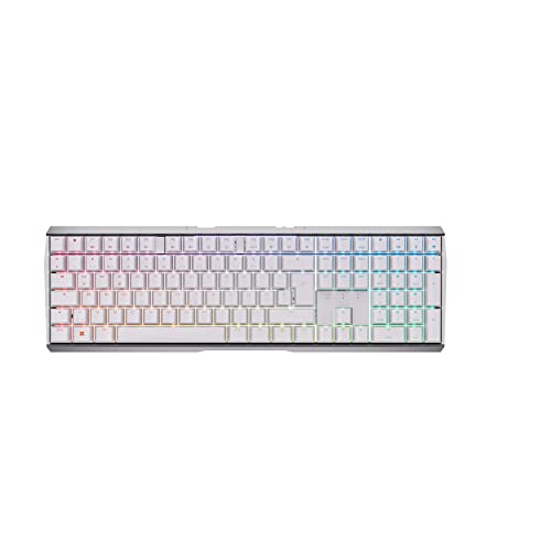 (-19%) CHERRY MX 3.0S Wireless, Kabellose mechanische Gaming-Tastatur mit RGB-Beleuchtung, Deutsches Layout (QWERTZ), Bluetooth-, Funk- oder Kabelverbindung, MX RED Switches, Weiß