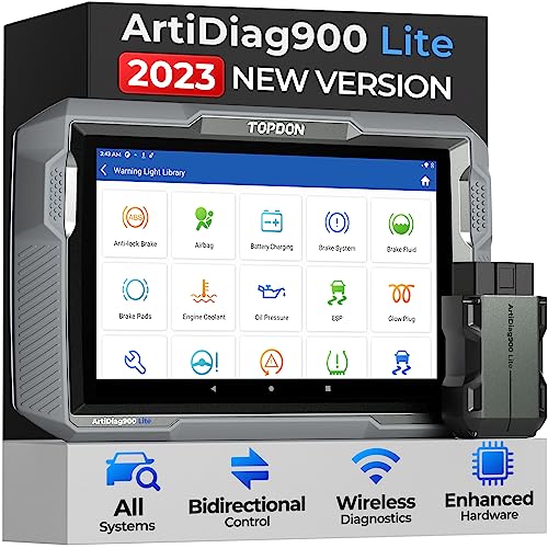 TOPDON Bidirectional Scan Tool, 2024 New ArtiDiag900 Lite Automotive Diagnostic Tool for Full System, Scanner for Car with Active Test, 8 Reset, Wireless OBD2 Scanner Diagnostic Tool for All Vehicles