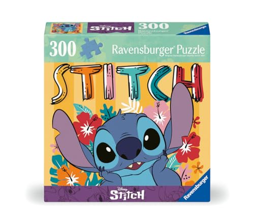 Ravensburger - Disney Stitch - 300 Piece Jigsaw Puzzle - Assemble Mischievous Stitch for hours of Fun - Beautiful Hawaiian Scene - Premium Quality - Ideal Gift for Screen-Free Fun - Puzzles for Adults
