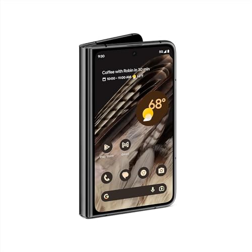 Google Pixel Fold - Unlocked Android 5G Smartphone with Telephoto Lens and Ultrawide Lens - Foldable Display - 24-Hour Battery - Obsidian - 256 GB