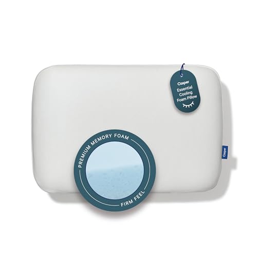 Casper Sleep Standard Foam Pillow – Cooling Memory Foam, Supportive Comfort for Side Sleepers, Breathable & Pressure-Relieving