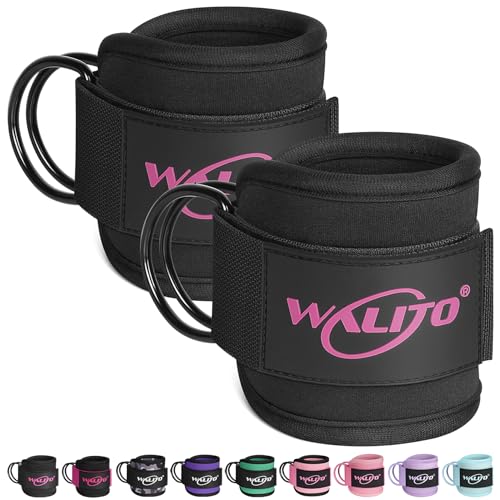 WALITO Ankle Straps for Cable Machines Women - Glute Ankle Cuff Kickback Strap, Gym Cable Machine Accessories for Glute Leg Extensions, Hip Abductors & Lower Body Exercises Equipment