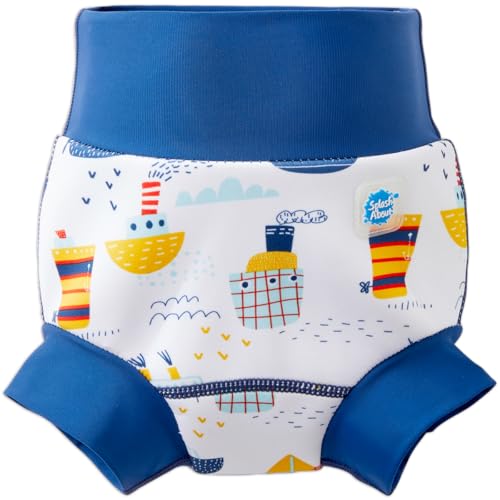 Splash About Happy Nappy Wiederverwendbar Schwimmwindel, Tug Boats, 2-3 Jahre Baby and Toddler Swim Nappy