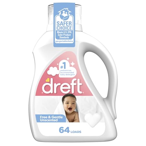 Dreft Family Liquid Laundry Detergent Unscented 84oz 64 Loads