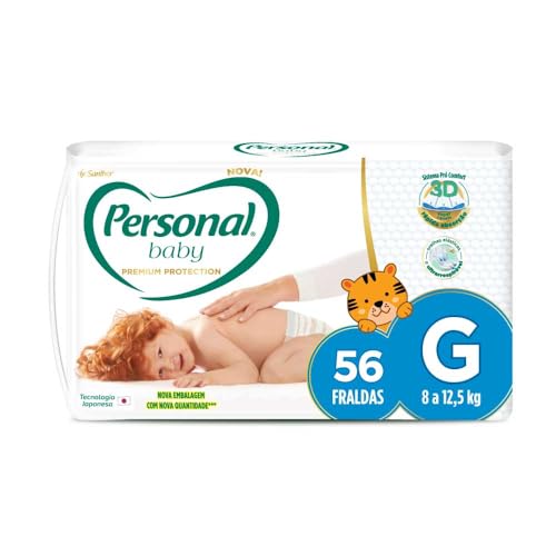 Personal Fralda Baby Premium Protection G, 56 Unidades