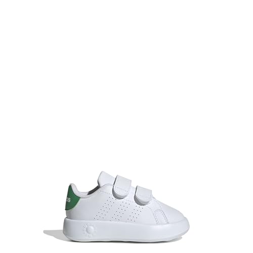 (-40%) Adidas Unisex Baby Advantage Shoes Kids, Cloud White/Cloud White/Green, 20 EU