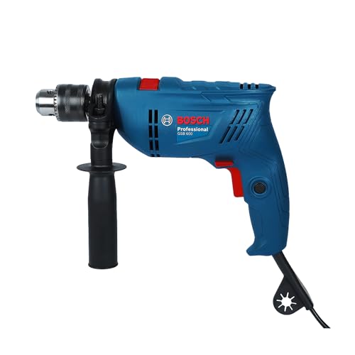 BOSCH GSB 600 Impact Drill Machine for Home & Wall | 600W Motor | 13mm Chuck | 3000 RPM | 48000 BPM | Variable Speed | Double Insulation | 1 Year Warr