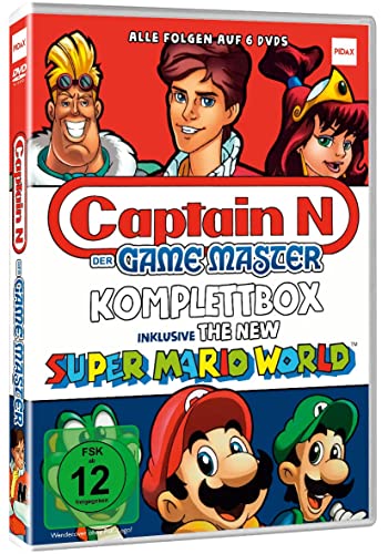 🔥 STARKER PREIS (-49%) Captain N: Der Game Master + The New Super Mario World Serie Komplettbox - Animationsserien erstmals zum Kino-Film in Sammler-Box - Mit bekannten Videospiel Charakteren [6 DVDs]