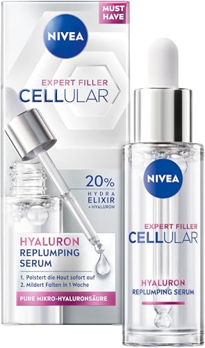 🔥 STARKER PREIS (-49%) NIVEA Cellular Expert Filler Aufpolsterndes Hyaluron-Serum, leichtes und schnell einziehendes Serum mit purem Hyaluron, Gesichtspflege für geglättete Falten (30 ml)