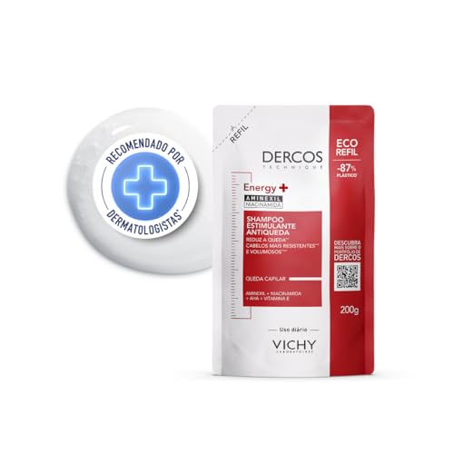 Refil Shampoo Estimulante Vichy Dercos Energy+ Tratamento Antiqueda | para Cabelos Fracos e Quebradiços, Fortalece os Fi...
