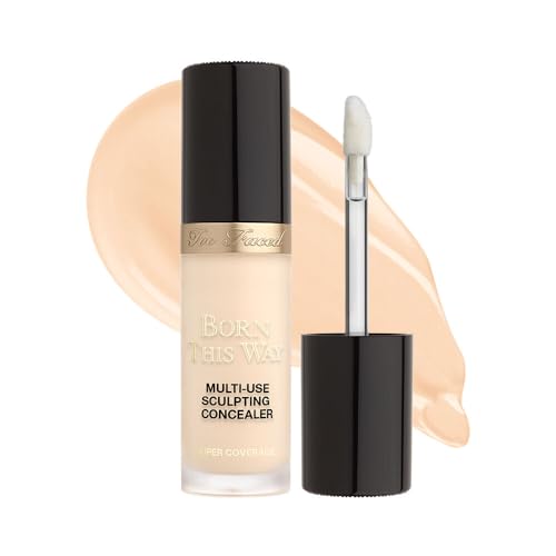 Too Faced Born This Way Super Coverage Multi-Use Concealer | Full Coverage, Non-Comedogenic, Oil Free + Long Lasting Concealer | Hyaluronic Acid, Coconut Water + Alpine Rose | 0.45 Fl Oz, Swan