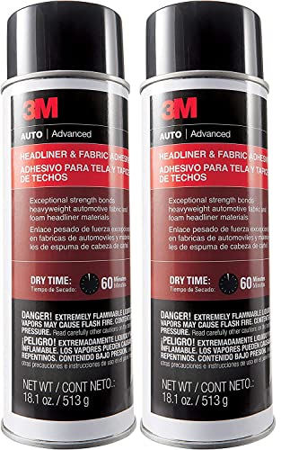 3M Headliner & Fabric Adhesive, 18.1 oz. Aerosol Can (Pack of 2)