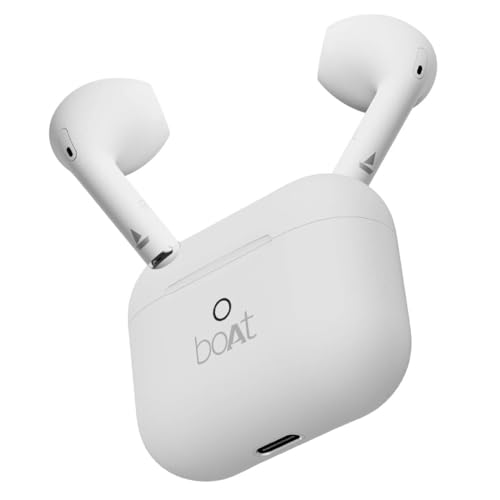 boAt Airdopes Joy, 35Hrs Battery, Fast Charge, IWP Tech, Low Latency, 2Mic ENx, Type-C Port, v5.3 Bluetooth Earbuds, TWS Ear Buds Wireless Earphones w