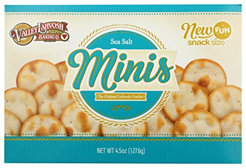 Valley Lahvosh Sea Salt Mini Crackers, 4.5 Ounces (Pack Of 12)