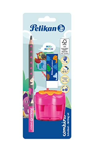 (-15%) Pelikan combino® Set mit Schreiblernbleistift, Radiergummi und Anspitzer, pink